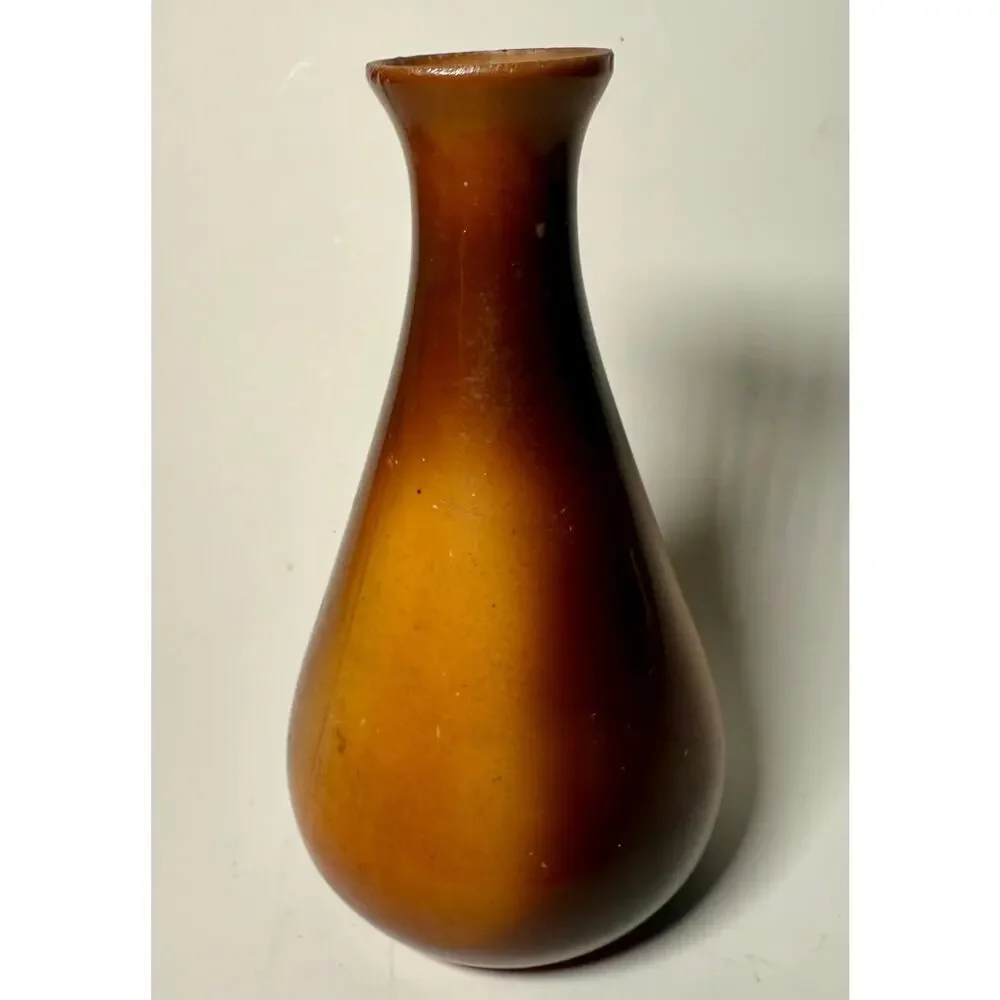 Milk Glass Vase with Deer Transfer Print – Rustic Cabin Decor - Vintage